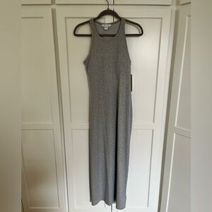 Athleta Signature Rib Maxi Dress Grey Heather NWT